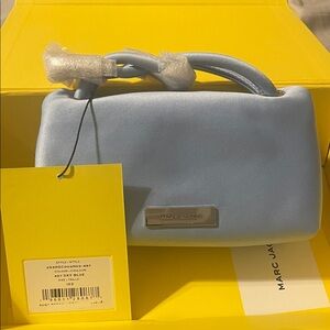 Marc Jacobs Satin Micro Dual Light Blue Mini Bag